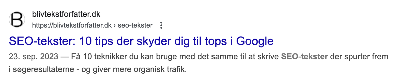 søgeresultat google